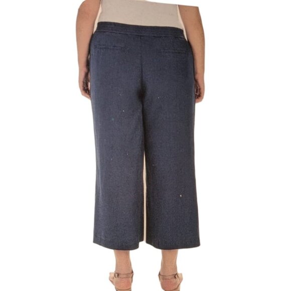NEW Hilary Radley Tencel Cropped Pants | Dark Blue - Picture 2 of 4